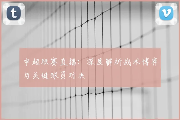 中超联赛直播:深度解析战术博弈与关键球员对决